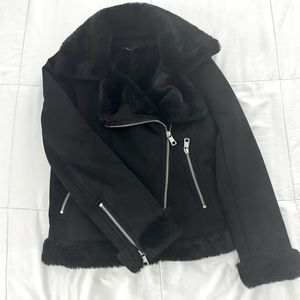 Banana Republic Sherpa Moto Jacket